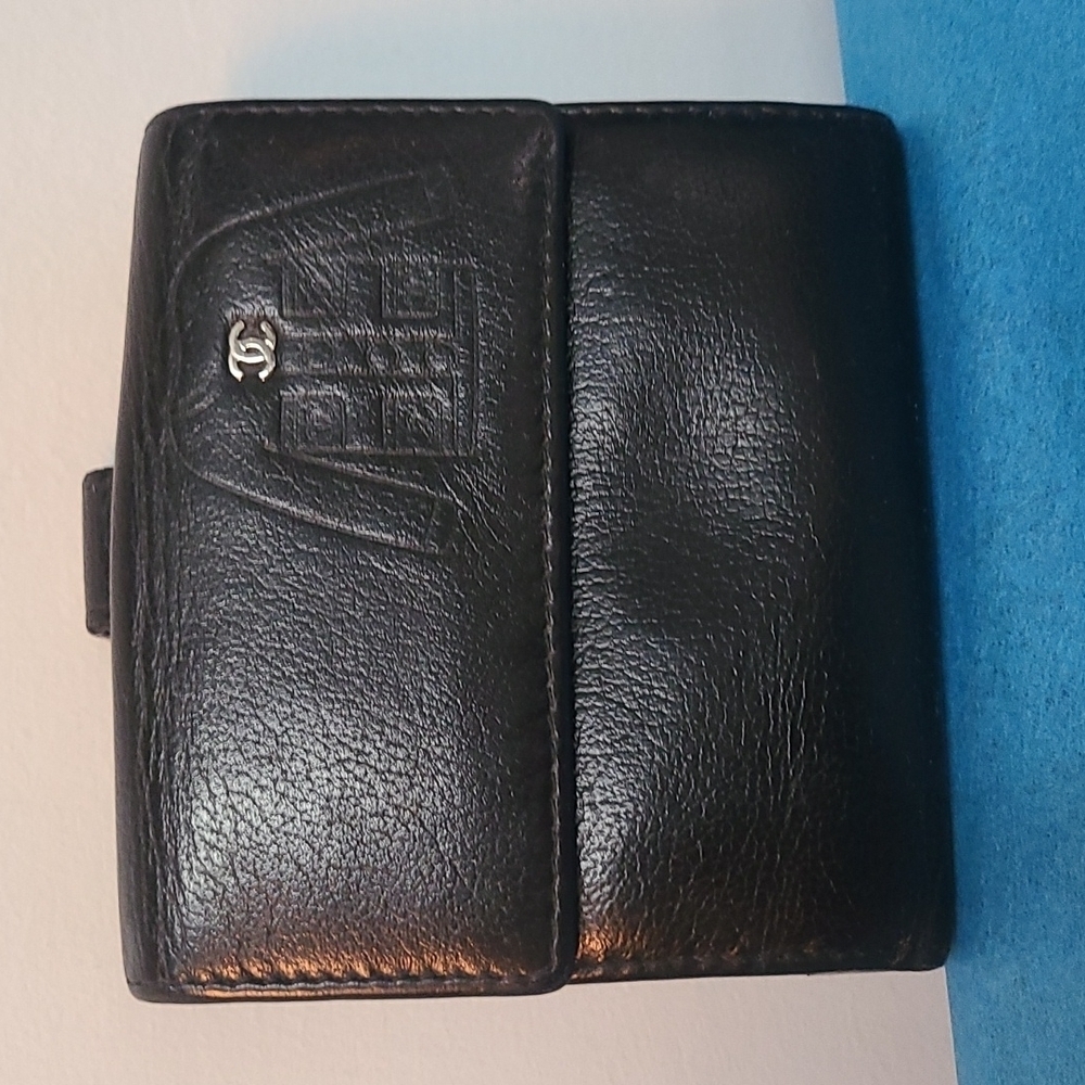 Chanel Sweater Embossed Compact Wallet